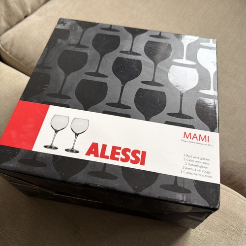 Alessi red wine glasses - red,