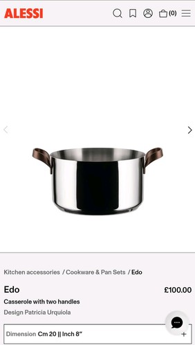 Alessi edo saucepan - alessi, two