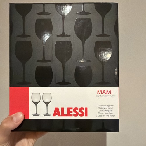 Alessi white wine glasses - white,
