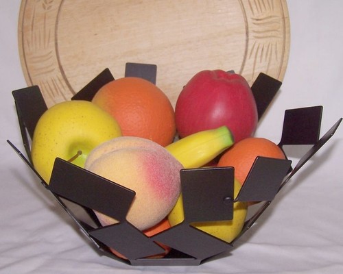 Alessi fruit bowl black metal - bowl,