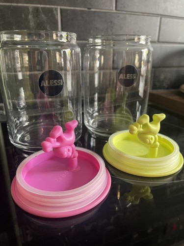 Pair alessi storage jars - of,